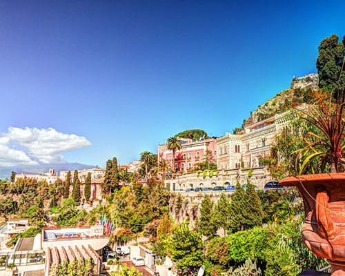 Taormina på Sicilien