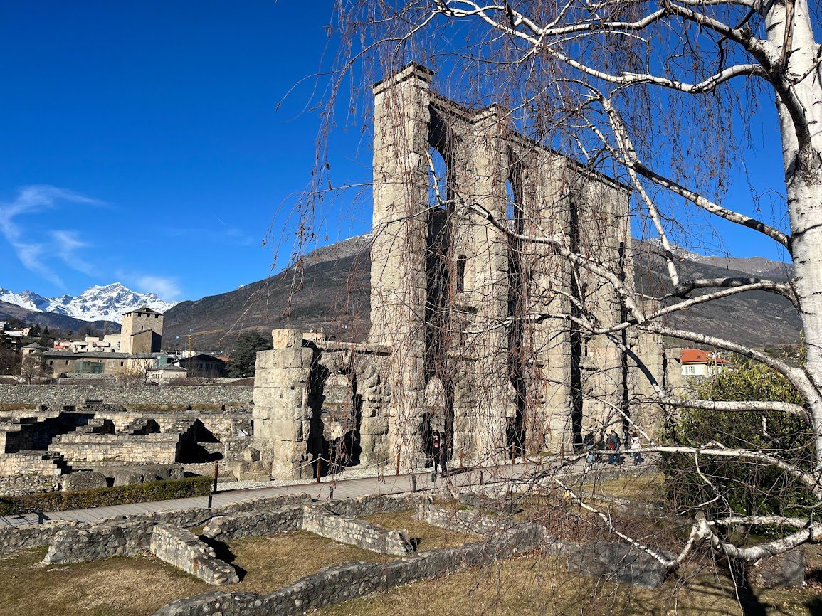 Romerske ruiner i Aosta